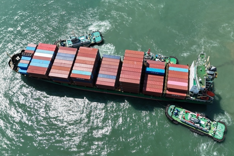 温州港集团助力失控外轮结束20余天漂航